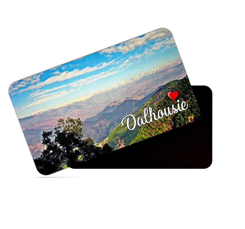 dhcrafts Rectangular Rubber Fridge Magnet / Magnetic Card Multicolor Himachal Pradesh Dalhousie D1 Design Pack of 1 (8.6cm x 5.4cm)